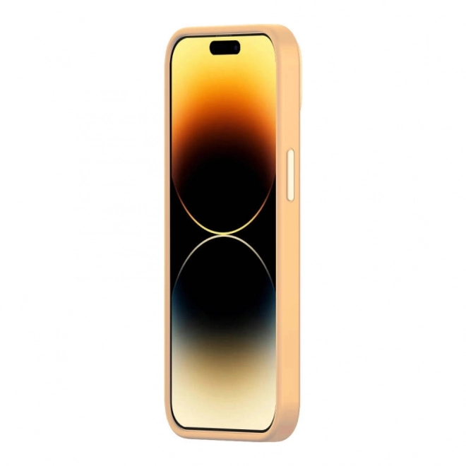 Baseus Étui en gel de silice liquide pour iPhone 14 jaune avec verre trempé et kit de nettoyage – 14 Pro Max