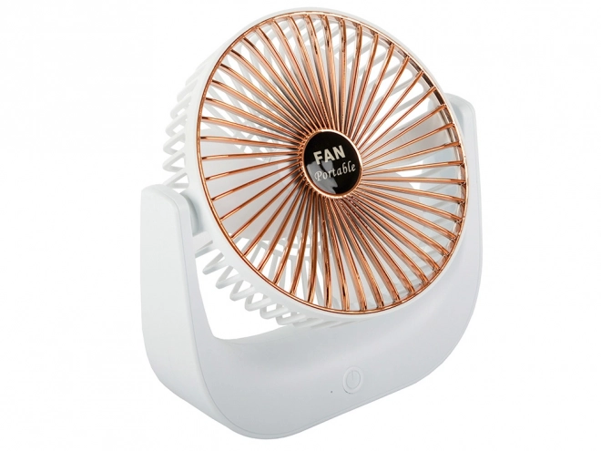 Ventilateur de table sans fil – Blanc-rose