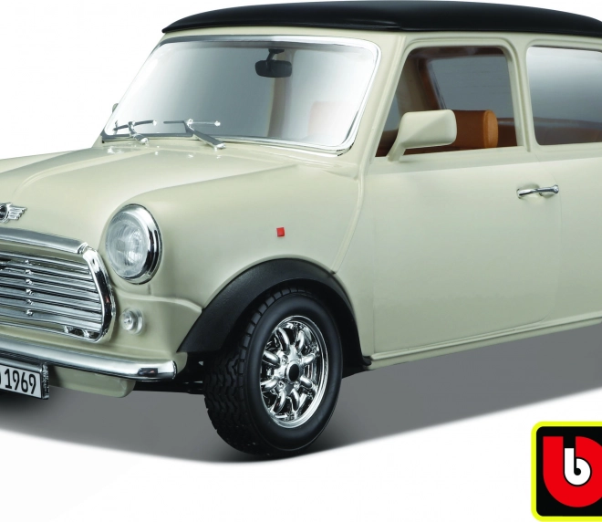 Modèle métallique Mini Cooper 1969 Bburago 1:18 beige