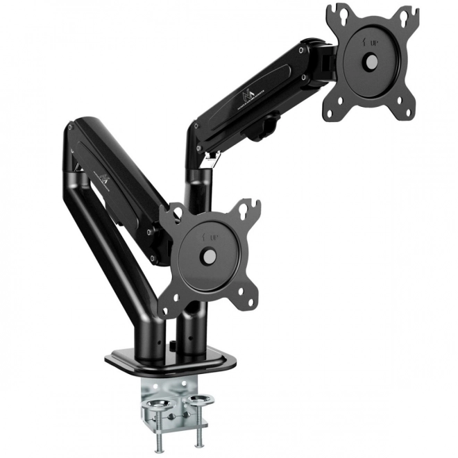 Double support pour moniteurs Maclean pour un environnement de travail ergonomique