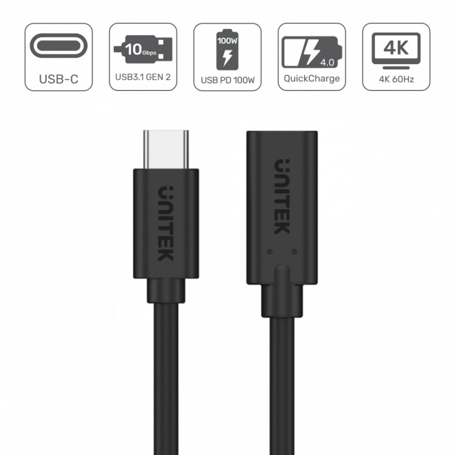 Câble d'extension USB-C universel Unitek 1m
