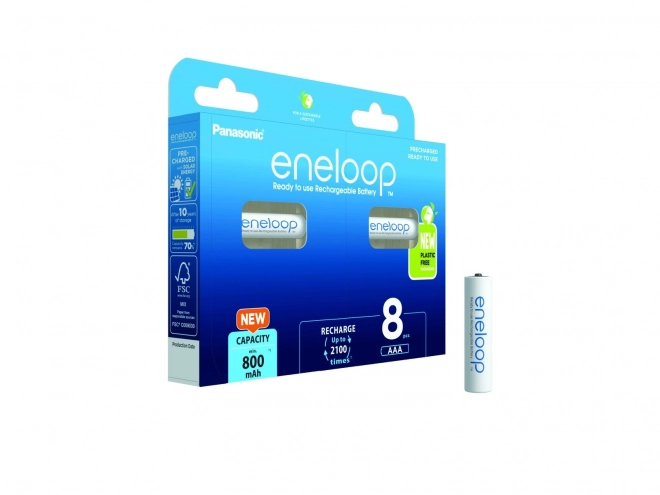 Batteries rechargeables Eneloop AAA 800 mAh 8 pcs