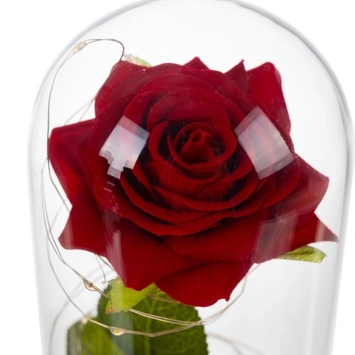 Rose en verre - lumineuse