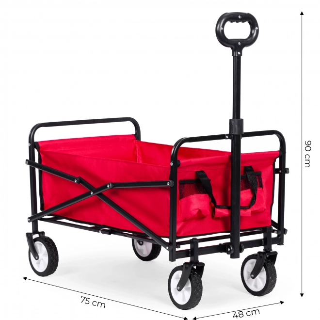 Chariot de jardin pliable rouge 48x90 cm MultiGarden