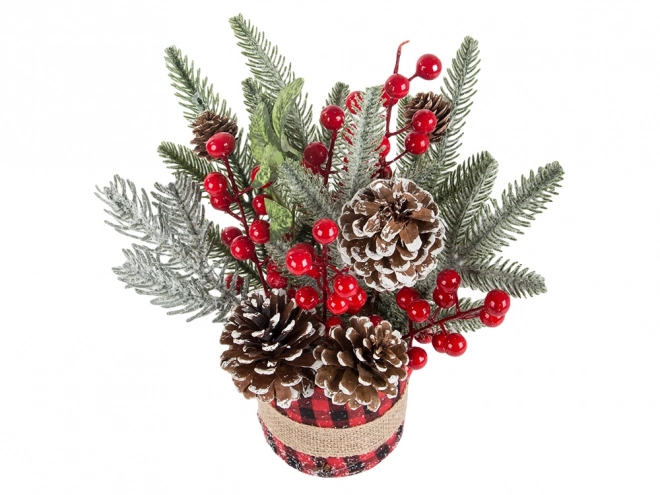 Décoration de table de Noël avec roseau