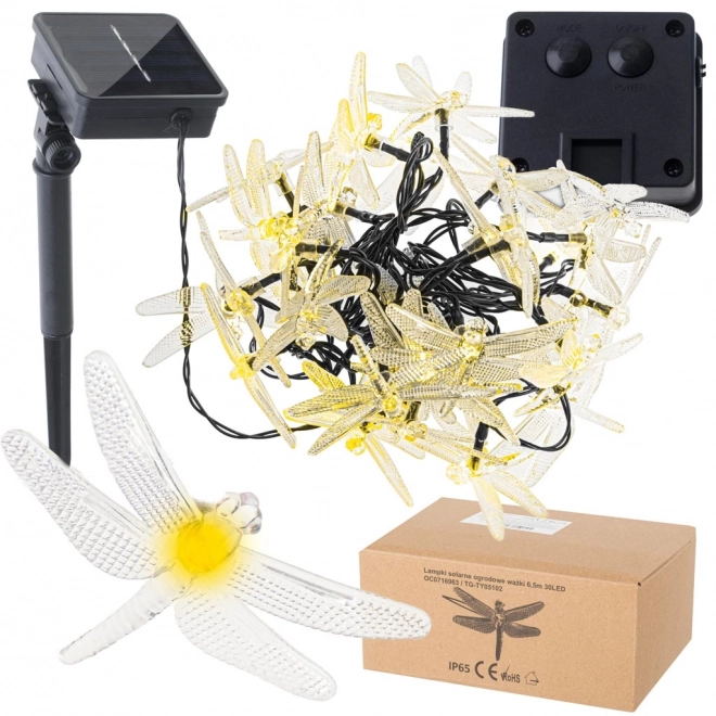 Guirlandes solaires pour le jardin 6,5 m 30 LED blanc chaud