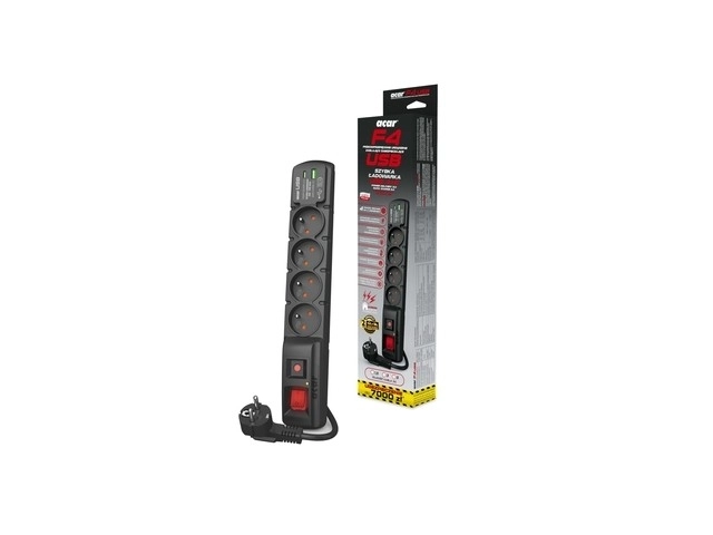 Protection contre les surtensions Acar F4 USB A+C 1,5m