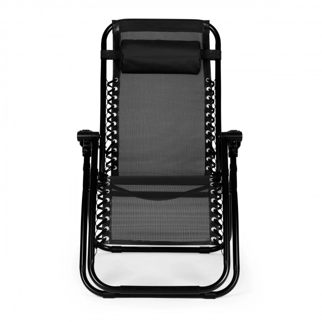 Chaise de jardin avec dossier réglable ZERO GRAVITY ModernHome - noir