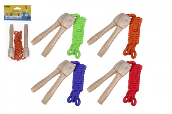 Corde à sauter 240 cm en bois - emballage tchèque