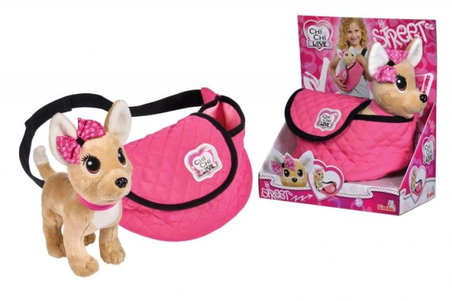 Chi Chi Love chien en peluche dans un sac à la mode