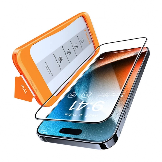 Verre trempé pour iPhone 15 Pro Max Torras Insta-III Master