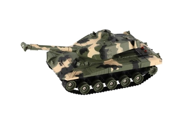 Tank RC en plastique 27cm 27MHz avec batterie+pack rechargeable avec son dans boîte 37x17x19cm