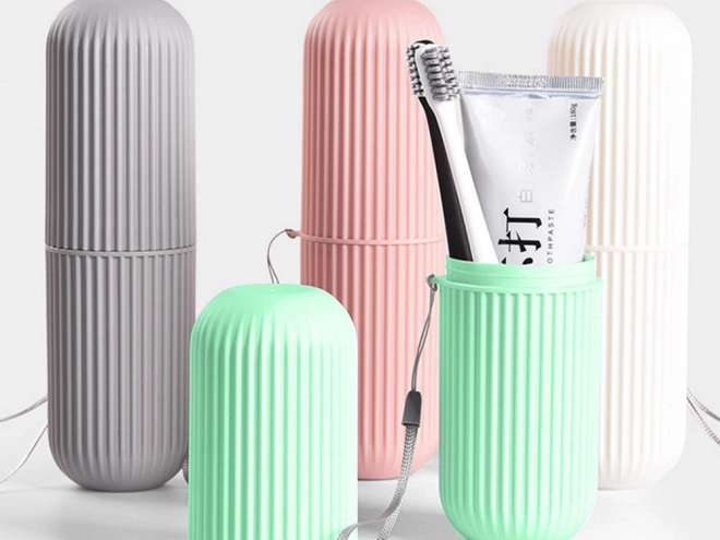 Étui de voyage pour brosse à dents et dentifrice