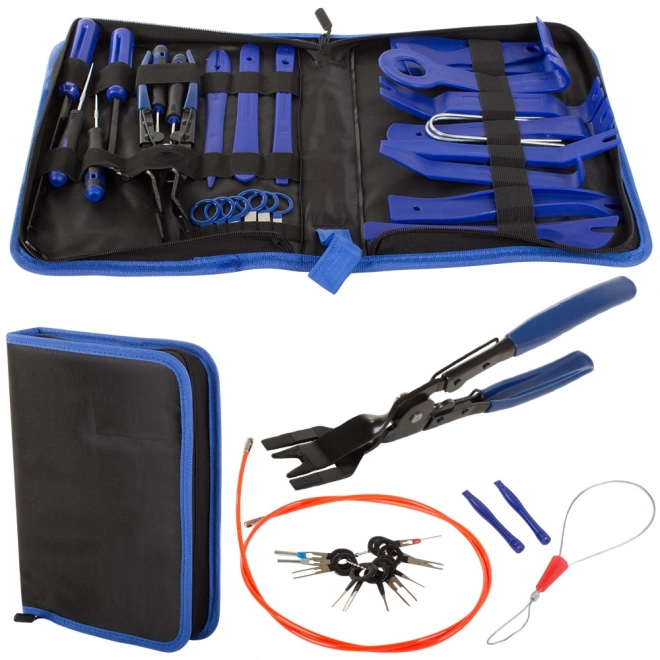 Ensemble pour extraction de garnitures et retrait de clips radio