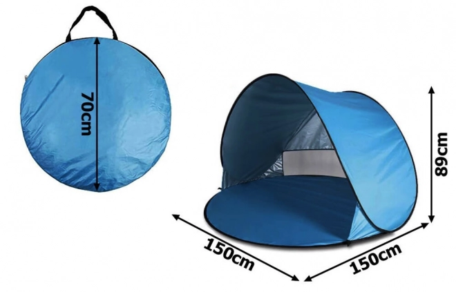 Tente de plage auto-déployante avec protection UV