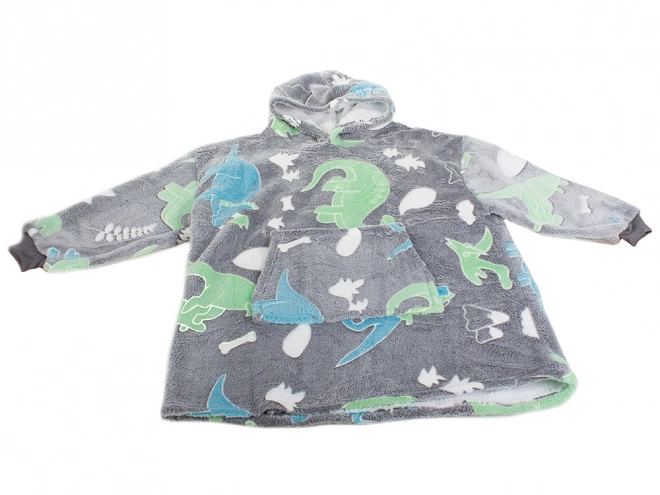Sweat à capuche lumineux avec dinosaures pour enfants