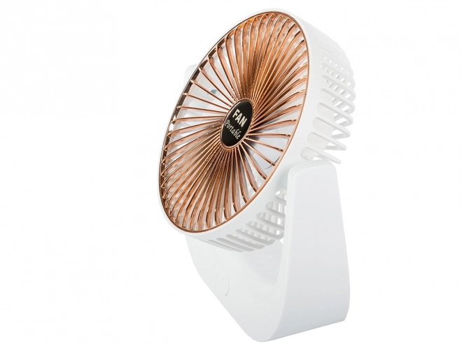 Ventilateur de table sans fil – Blanc-rose
