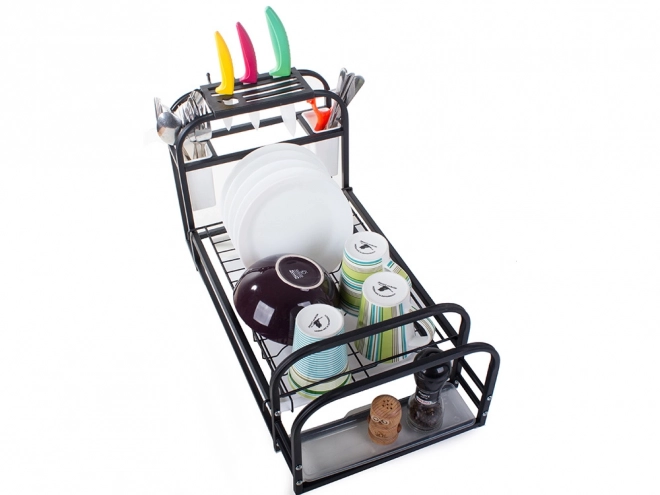 Égouttoir à vaisselle avec plateau et support de style loft