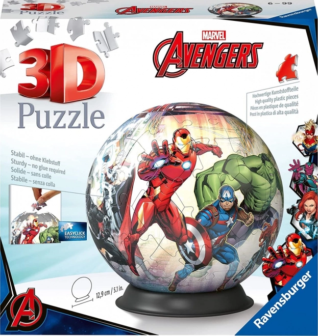 Puzzle-Boule Marvel : Avengers 72 pièces