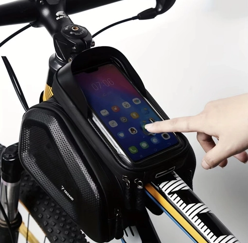 Sacoche de cyclisme pour téléphone avec étui étanche et pare-soleil