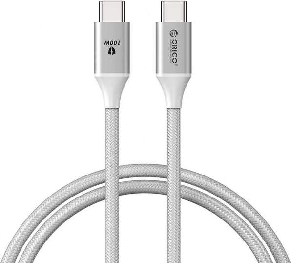 Orico câble de charge USB‑C vers USB‑C 100 W, blanc