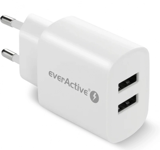 Chargeur mural 2X USB 2,4A blanc