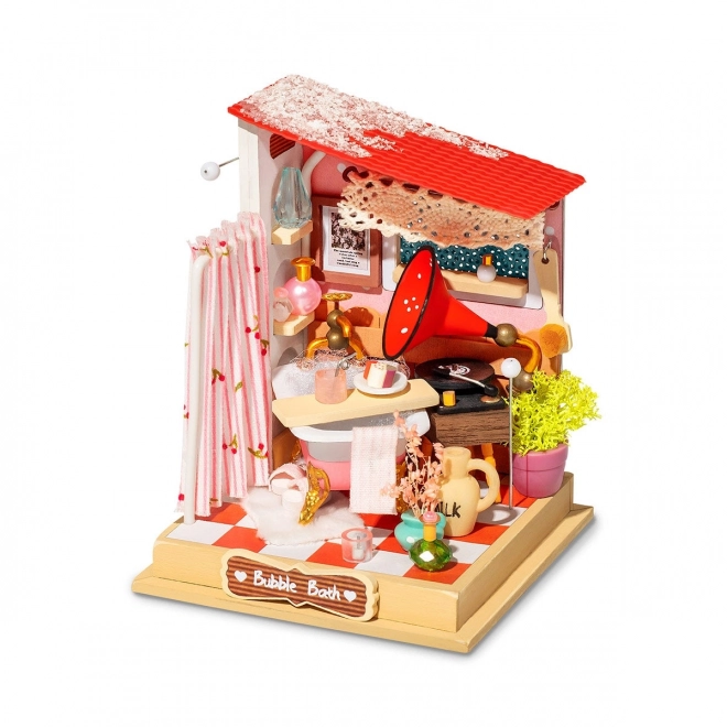 Maison de poupée miniature Salle de bain en mousse de RoboTime