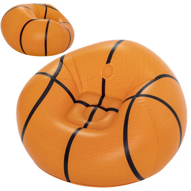 Fauteuil gonflable pour enfants en forme de ballon de basket