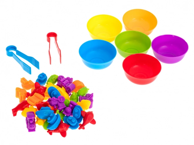Jeu montessori en bois Apprends à compter – Moyens de transport