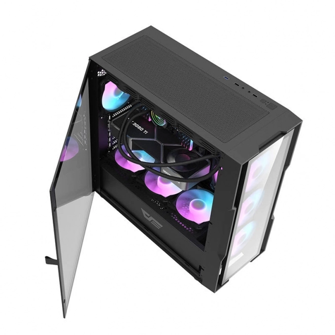 Boîtier d'ordinateur avec éclairage RGB Darkflash
