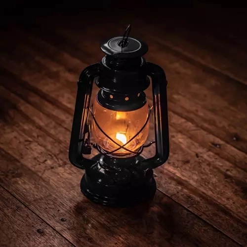 lampe à huile noire 24cm