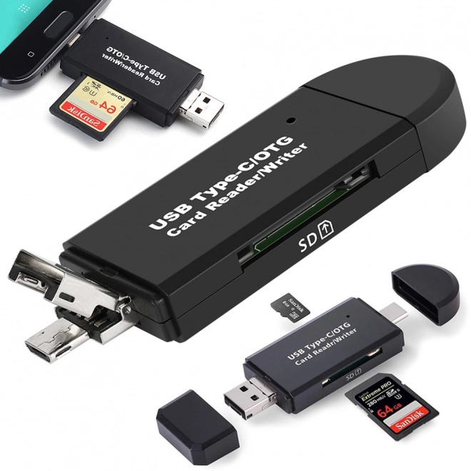 Lecteur de cartes universel USB-C et Micro USB