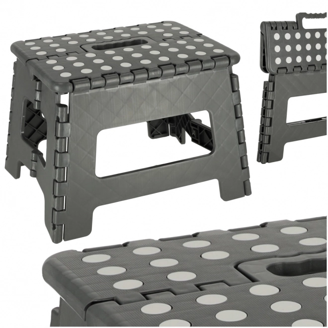 Tabouret pliant antidérapant 22 cm gris foncé