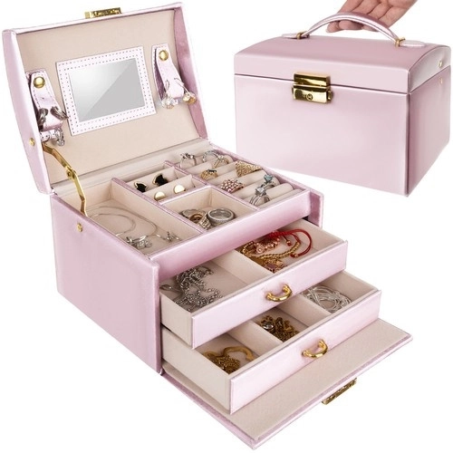 Boîte à bijoux/boîte - rose