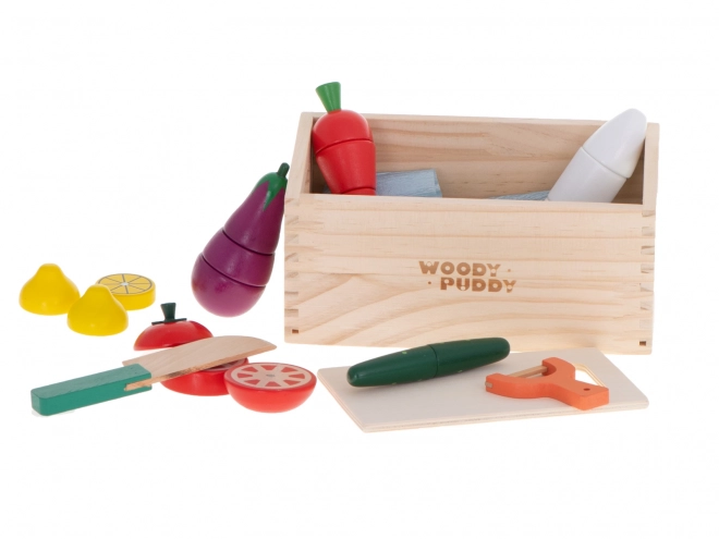 Légumes magnétiques à découper en bois