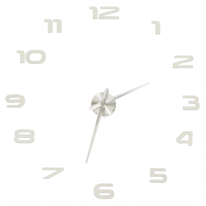 Horloge murale grande 80-120cm argentée 12 chiffres