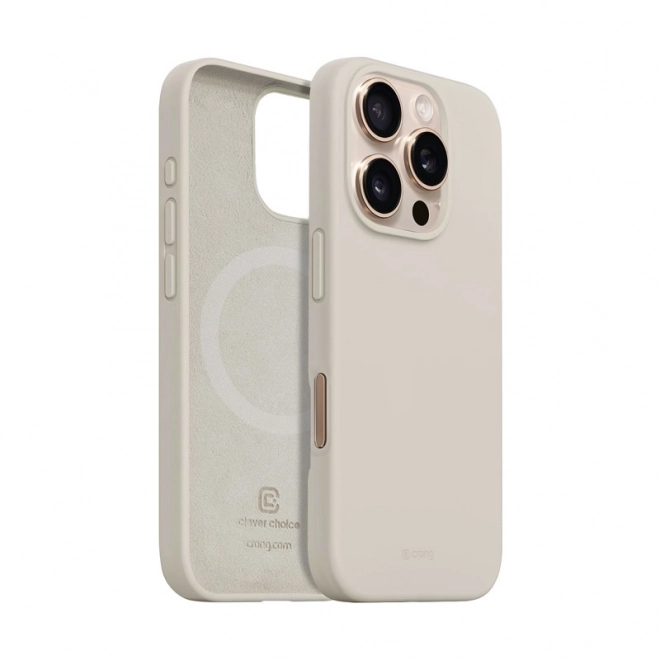 Coque de protection Color Cover Magnetic pour iPhone 16 Pro Max MagSafe sable beige