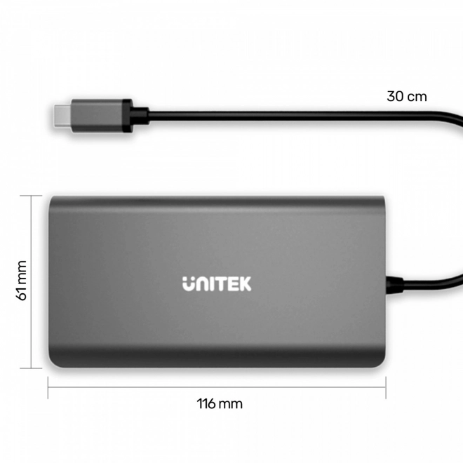 Hub USB-C Universel 8-en-1 Unitek