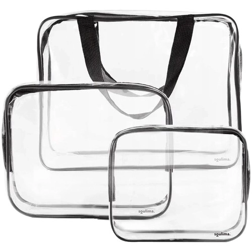 Trousse de toilette transparente 3en1 Soulima 21448