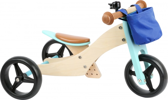 Draisienne en bois Small Foot Trike 2 en 1 turquoise