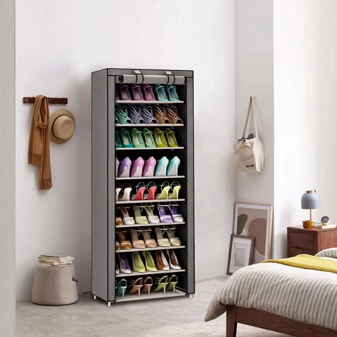 Armoire textile avec étagères pour vêtements et chaussures