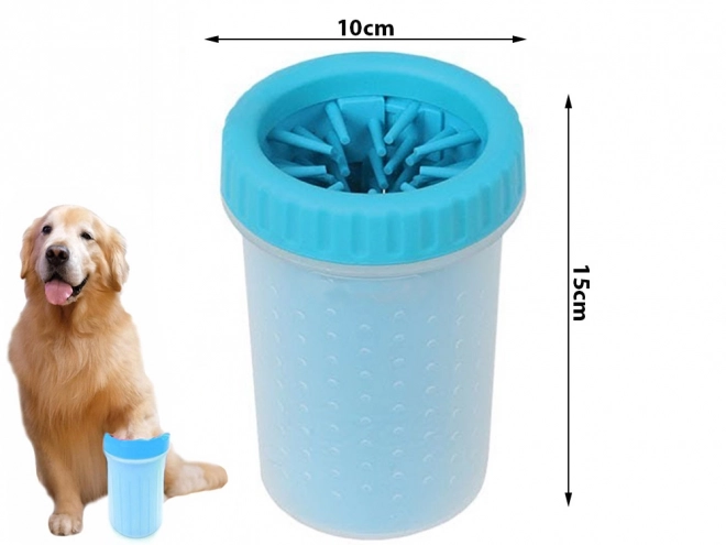 Nettoyeur de pattes pour chiens et chats gobelet en silicone pour nettoyer les pattes grand xl – Bleu