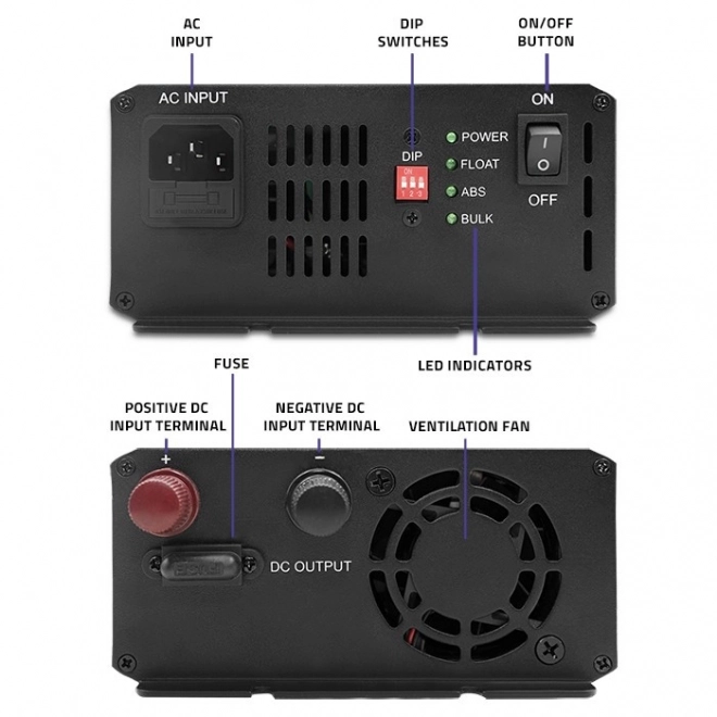 Chargeur intelligent Monolithe pour batteries LiFePO4 AGM GEL SLA