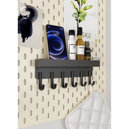 Porte-manteau mural avec étagère et aimant