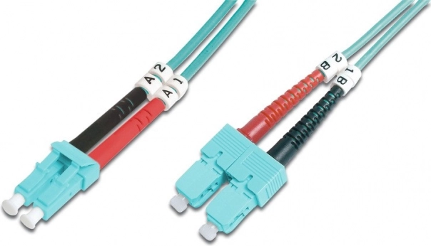 Cordon optique LC–SC MM OM3 duplex LSOH 1 m