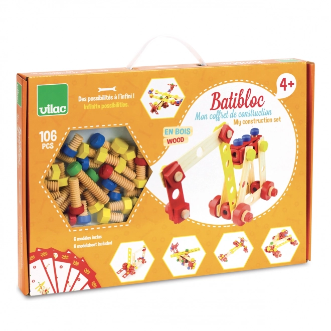 Vilac jeu de construction en bois Batibloc