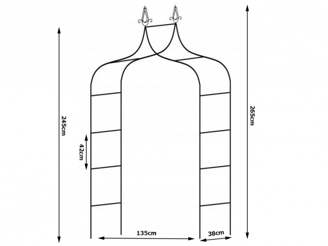 Pergola de jardin pour rosiers