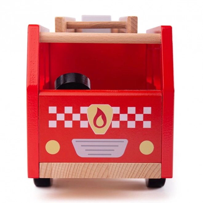 Bigjigs Toys Camion de pompiers en bois