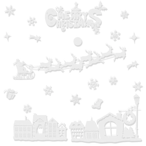 Ruhhy Autocollants de Noël pour fenêtre 22305