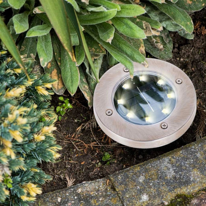 Éclairage solaire de jardin 8 LED 4 pièces - blanc chaud